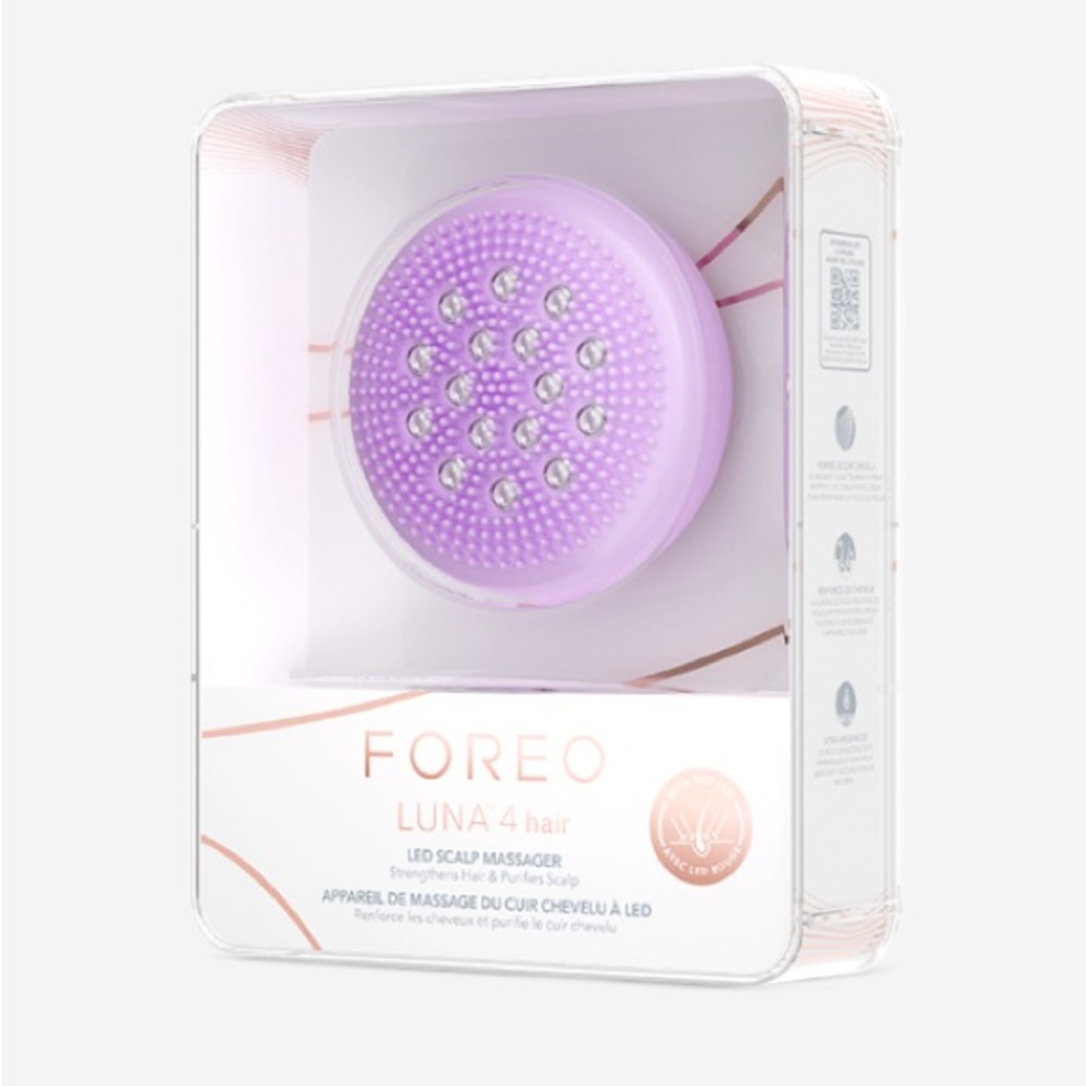 NiB FOREO Luna 4 Hair LED scalp cleanser and massager lavender